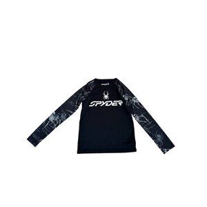 Spyder Boys Black Graphic Long Sleeve Shirt Size S